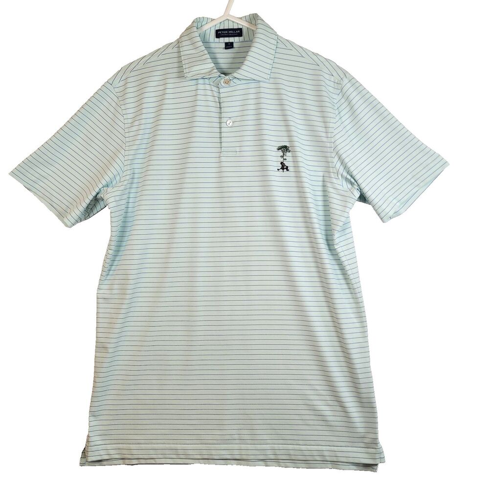 Peter Millar Crown Crafted Pine Tree Golf Country Club FL Stripe Polos Med (2) - Picture 3 of 16